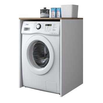 Mueble de lavadora KD103-2341 blanco nogal - 893RAN3303