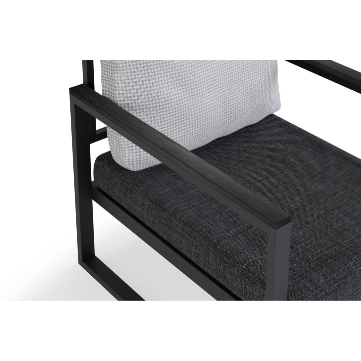 Conjunto de muebles de jardín MTLKNP001 antracita negro