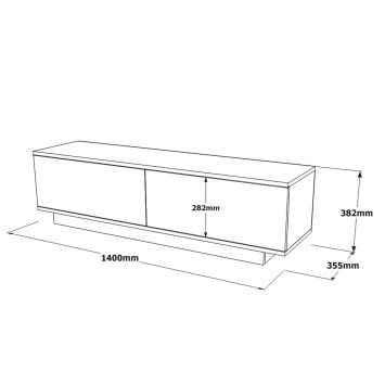 Mueble TV FN1-LB negro - 956LCS1620