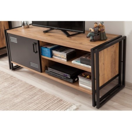 Mueble TV Cosmo Foris pino atlántico negro