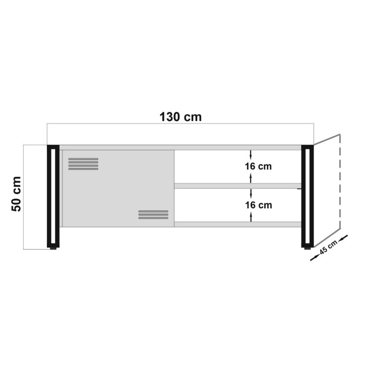 Mueble TV Cosmo Foris pino atlántico negro