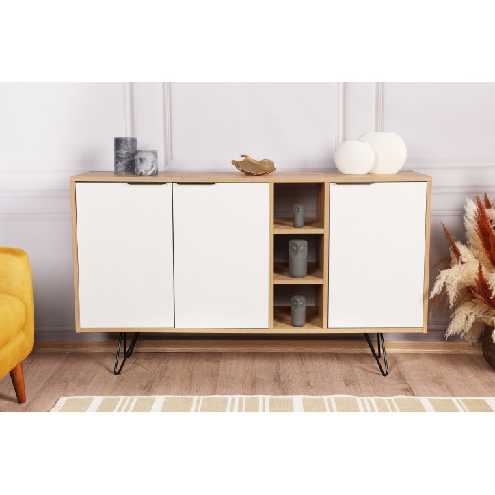 Aparador Clara Console roble blanco