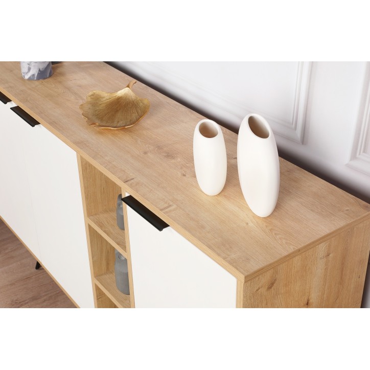 Aparador Clara Console roble blanco