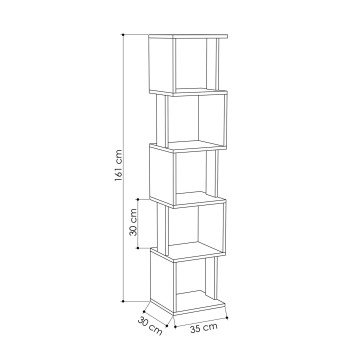 Librería Piri moca claro blanco - 855DTE3703