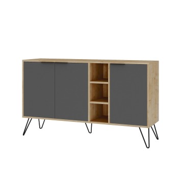 Aparador Clara Console antracita roble - 855DTE4209