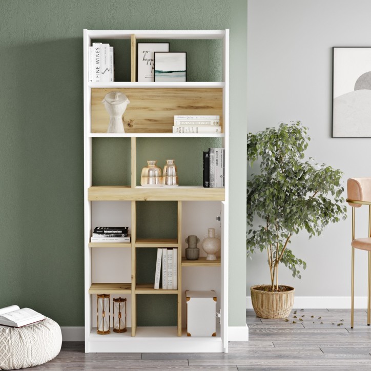 Librería LV20-WK roble blanco