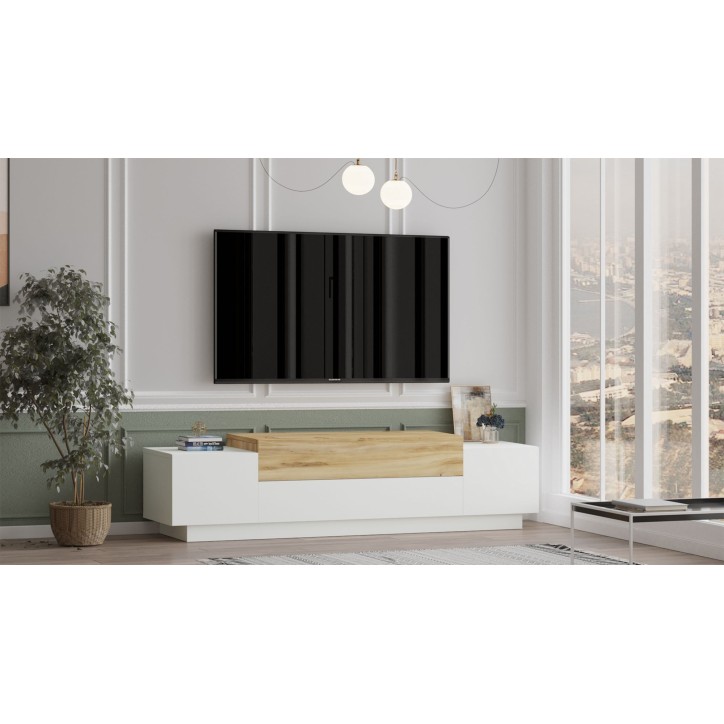 Mueble TV FD1-WK blanco fieltro