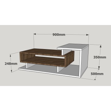 Mesa de centro Spring nogal blanco - 745DCD2809