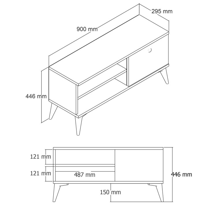 Mueble TV Retro1552 roble