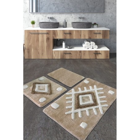 Alfombra de baño Set (3 piezas) Punica  piedra