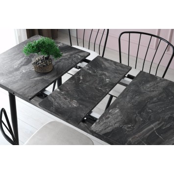 Mesa de comedor extensible Ay-1182 antracita - 974NMB1142