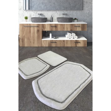 Alfombra de baño Set (3 piezas) Genom  blanco