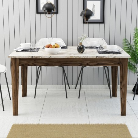 Mesa comedor Milan 515 blanco nogal