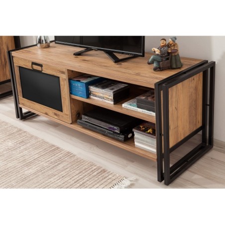 Mueble TV Arcas Briana pino atlántico negro