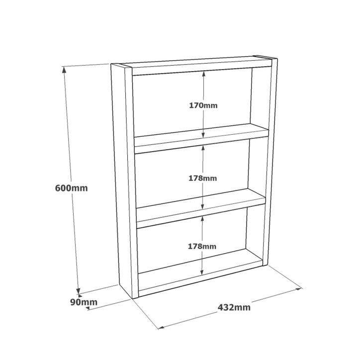 Estante de pared PR1-W blanco