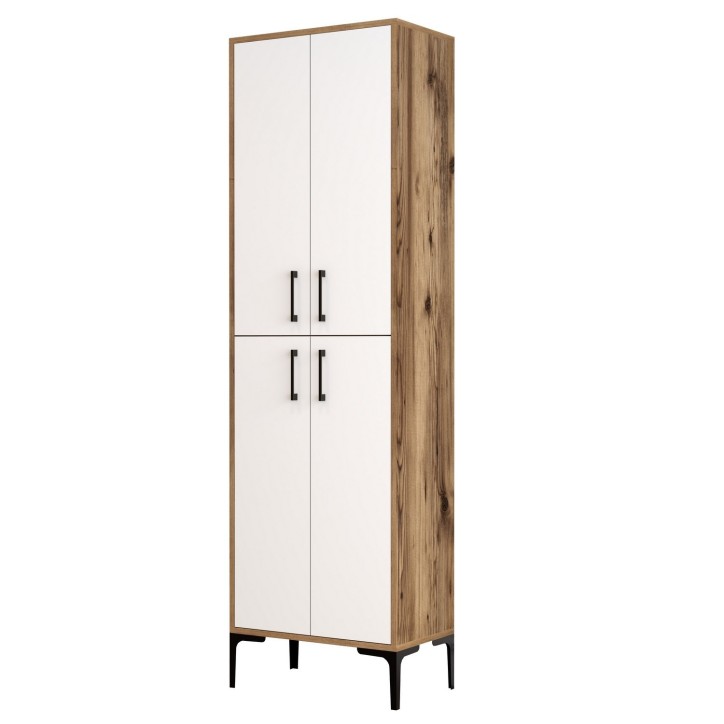 Mueble auxiliar Berlin A blanco nogal