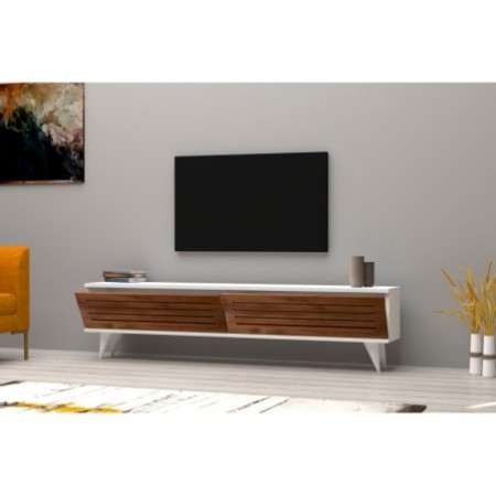 Mueble TV Hill blanco nogal