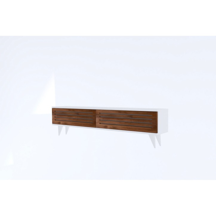 Mueble TV Hill blanco nogal