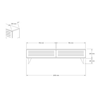 Mueble TV Hill blanco nogal - 835PUQ3002