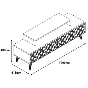 Mueble TV City calcedonia nogal - 845HCT3019