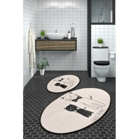 Alfombra de baño Set (2 piezas) Little Cats multicolor