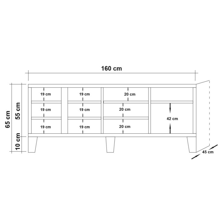 Mueble TV Marina Mila-756 pino atlántico