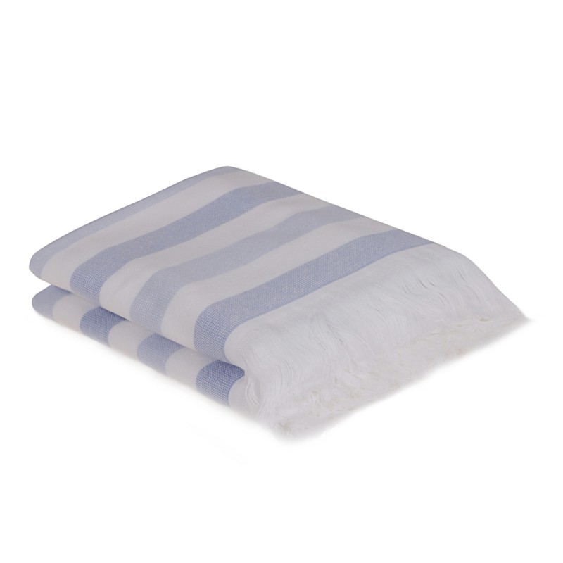 Juego toallas de mano (2 piezas) Stripe  azul blanco