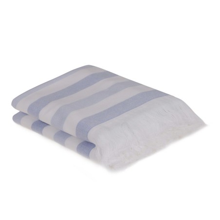 Juego toallas de mano (2 piezas) Stripe  azul blanco