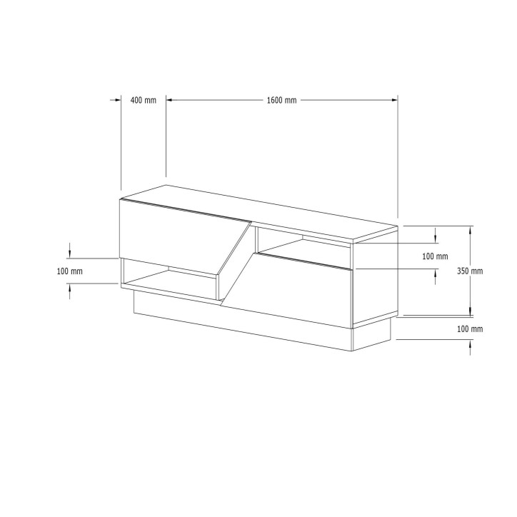 Mueble TV Yaprak antracita zafiro