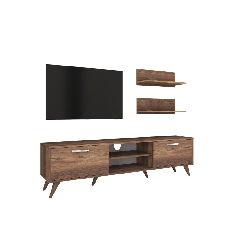 Mueble TV con estante M48 1050 nogal