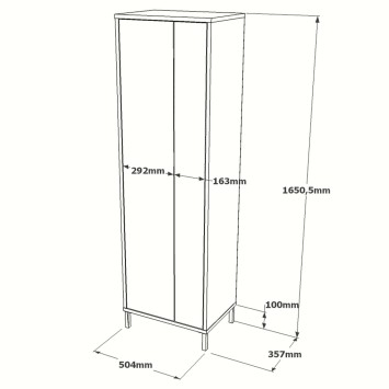 Mueble auxiliar DY1-W blanco - 956LCS1551