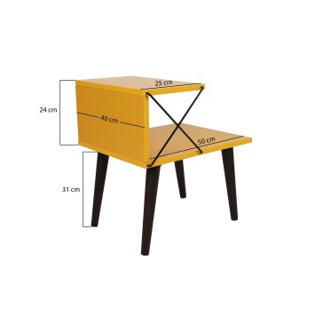 Mesita de noche Cross amarillo - 854KLN3309