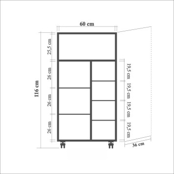 Mueble auxiliar Kiler-737 sonoma roble - 869VEL4507