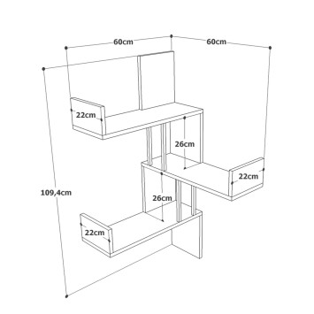 Estante de pared VG17-A pino atlántico - 956LCS2710