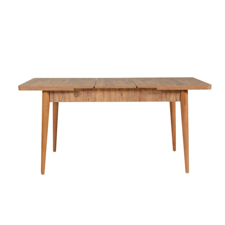 Set mesa comedor extensible y sillas (5 piezas) Vina pino atlántico