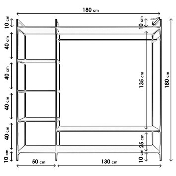 Armario Trenddy L606 blanco - 285LCV1155