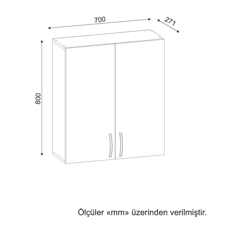 Mueble de baño Benito Üst blanco