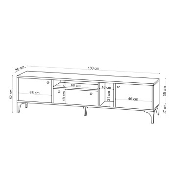 Mueble TV Penny roble - 393MRD1218