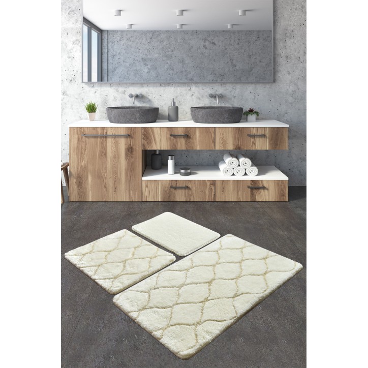 Alfombra de baño Set (3 piezas) İnfinitiy  crudo