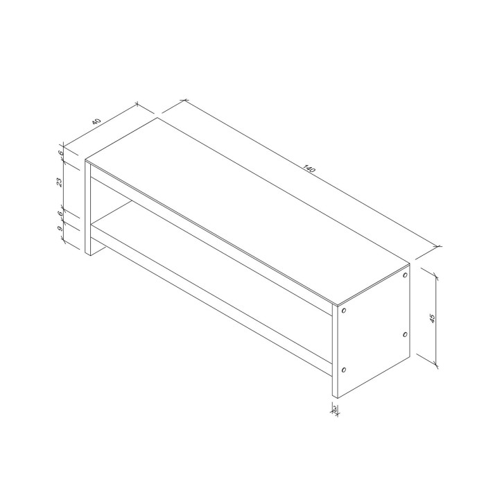 Mueble TV TV301 nogal