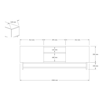 Mueble TV Tugi blanco - 835PUQ3034