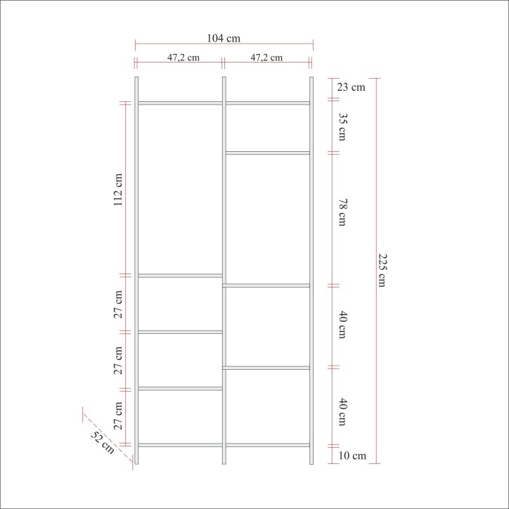 Armario Dynamic Takım-30 pino atlántico