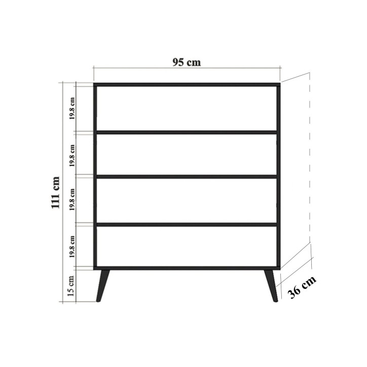 Mueble auxiliar Multilux-727 sonoma roble