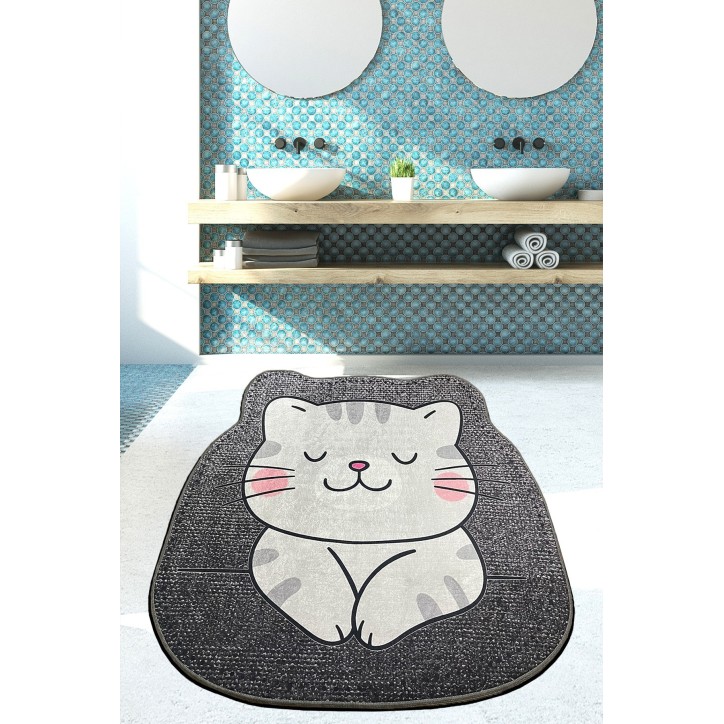 Alfombra de baño Neko (100 cm) gris