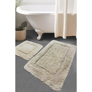 Alfombra de baño Set (2 piezas) Wolle  piedra