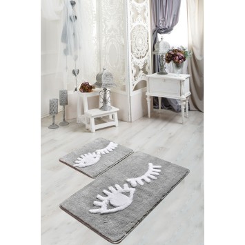 Alfombra de baño Set (2 piezas) Big Eyes  gris blanco