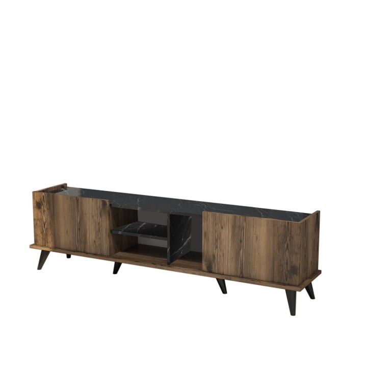 Conjunto de muebles de salón 1330 2024 negro nogal