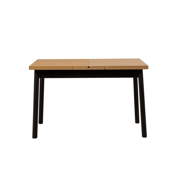 Mesa de comedor extensible Oliver Open negro