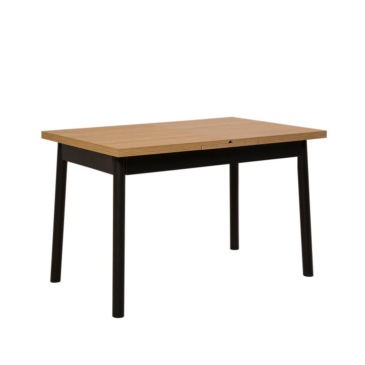 Mesa de comedor extensible Oliver Open negro