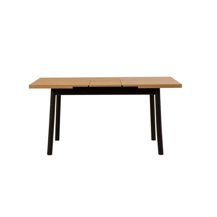 Mesa de comedor extensible Oliver Open negro